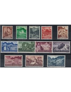 LIECHTENSTEIN 1937-38 Vedute diverse 12v MNH**