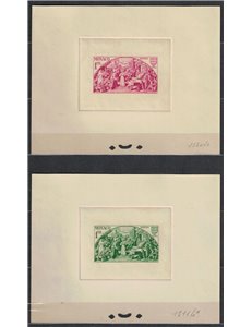 MONACO 1951 Anno Santo, prova di lusso, 2v MNH**