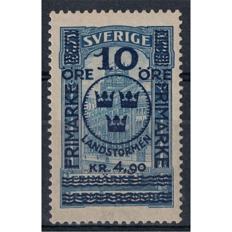 SVEZIA 1916 Palazzo delle poste sovrastampato in azzurro MNH**