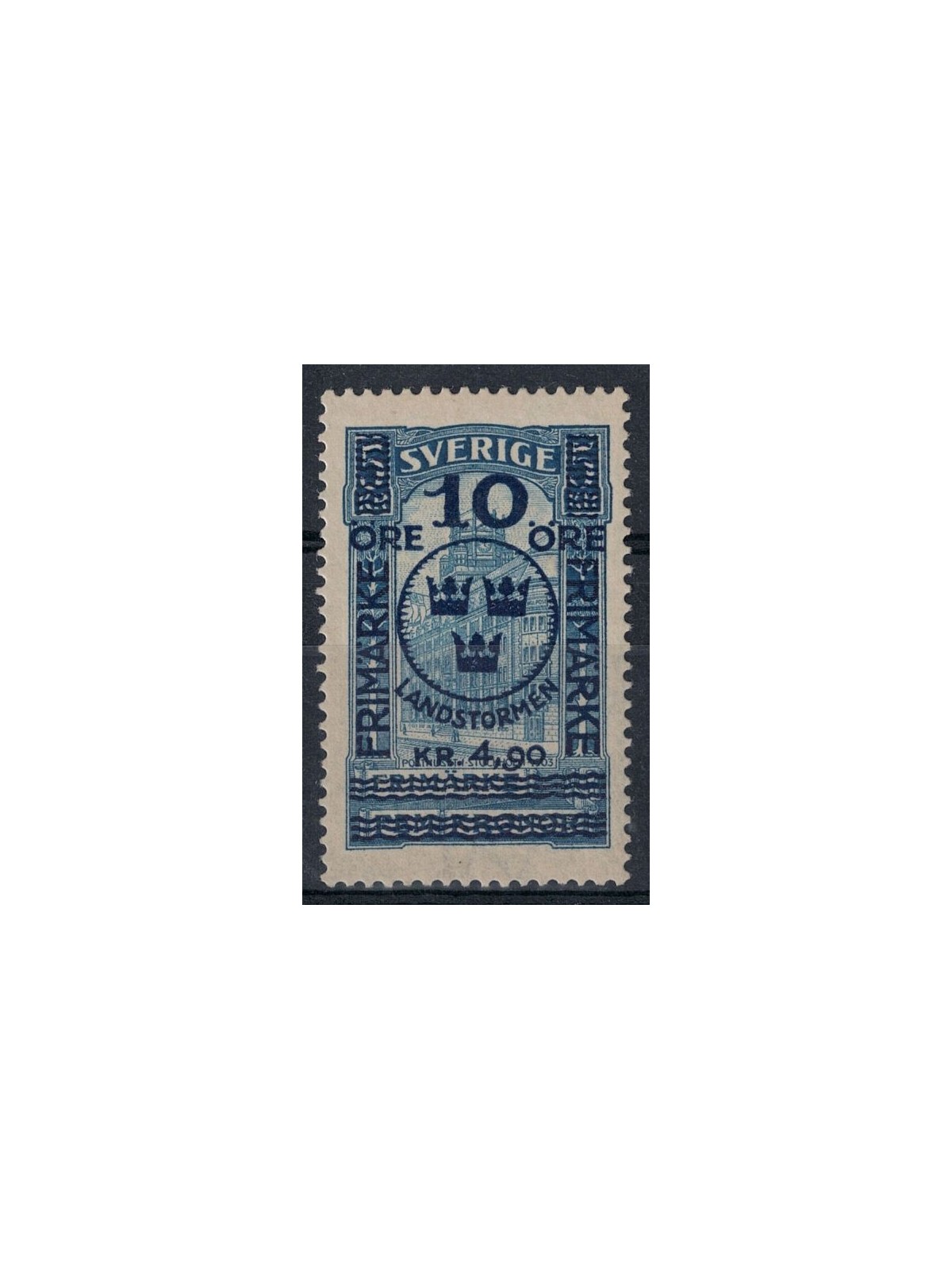 SWEDEN 1916 Post Office building overprinted in blue MNH**