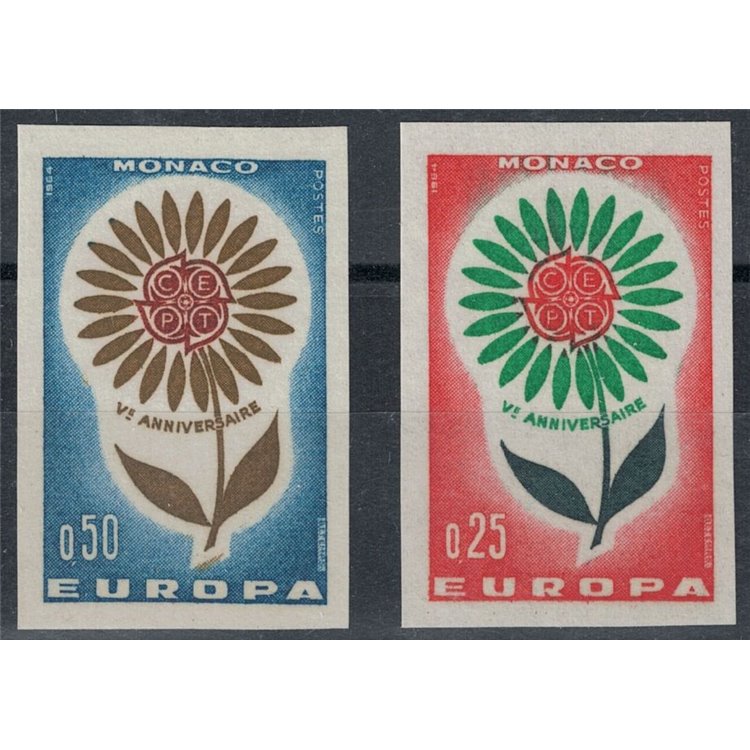 MONACO 1964 Europe, imperforated 2v MNH**