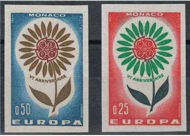 MONACO 1964 Europe, imperforated 2v MNH**