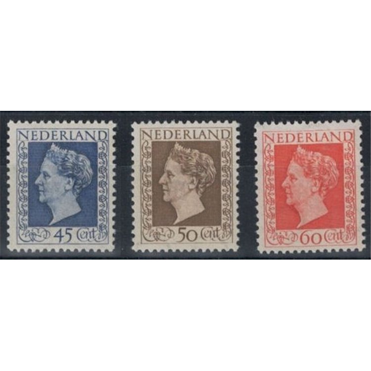 OLANDA 1948 Effigie della Regina Guglielmina tipo b 3v MNH**