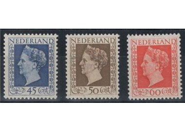 OLANDA 1948 Effigie della Regina Guglielmina tipo b 3v MNH**