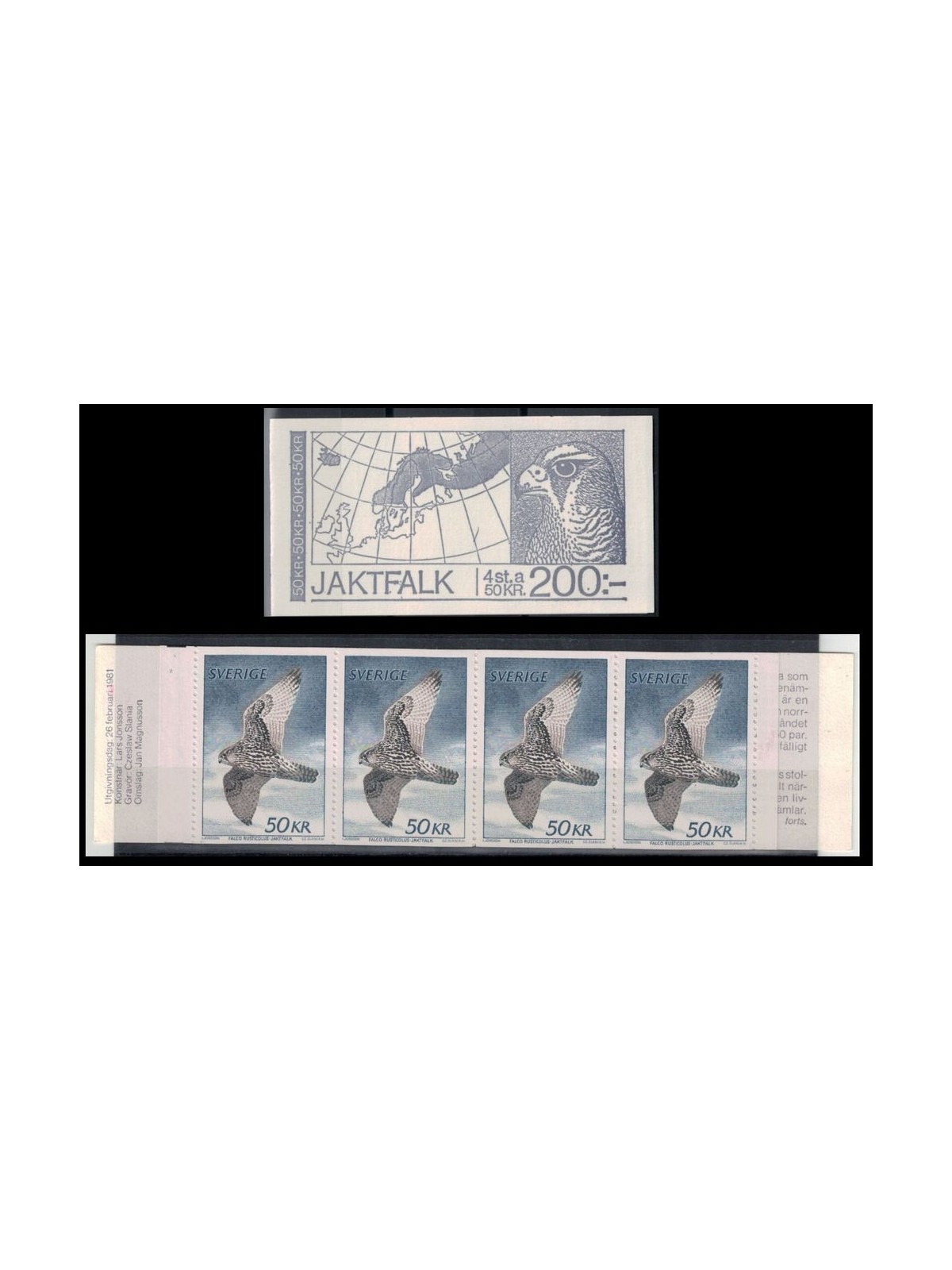 SVEZIA 1981 Falco Rusticolus LB MNH**