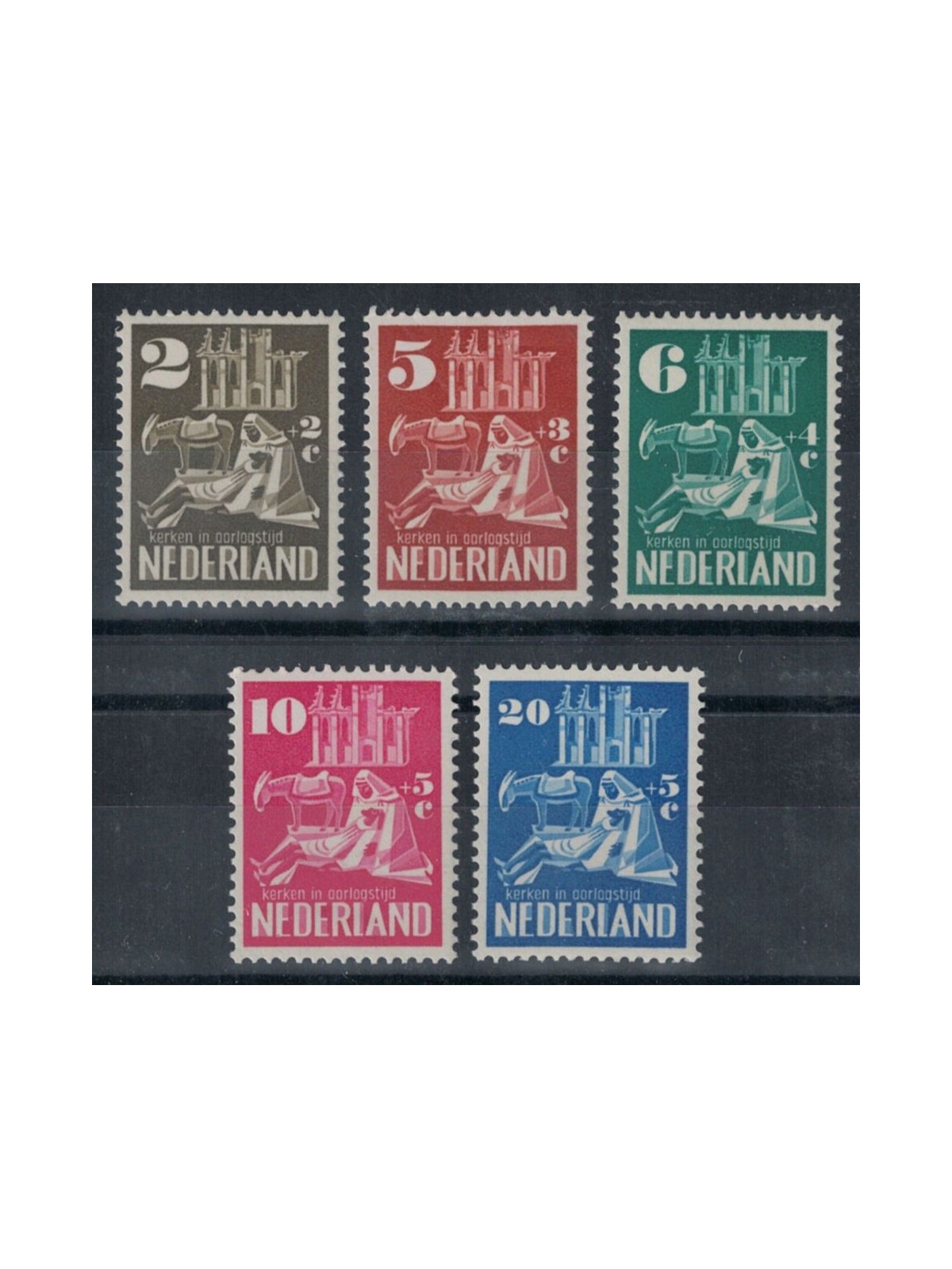 OLANDA 1950 Pro ricostruzione chiese 5v MNH**