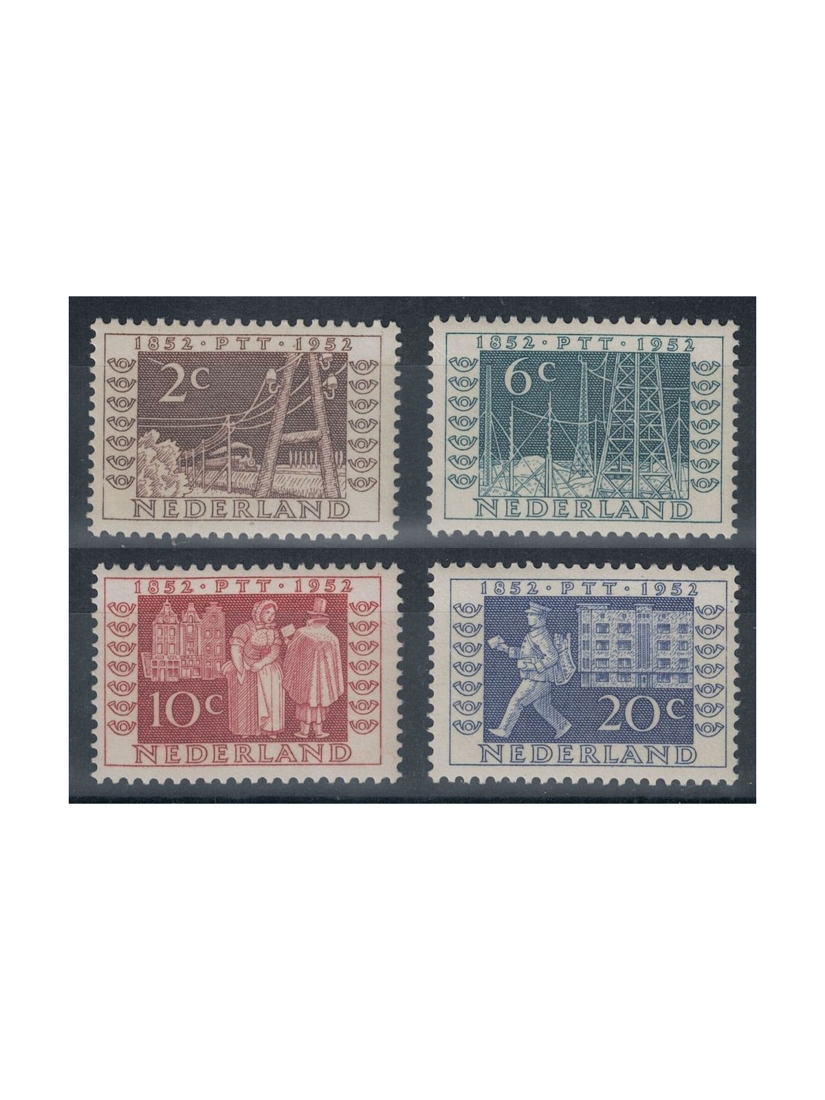 NETHERLANDS 1952 Utrecht Philatelic Exhibition 4v MNH**