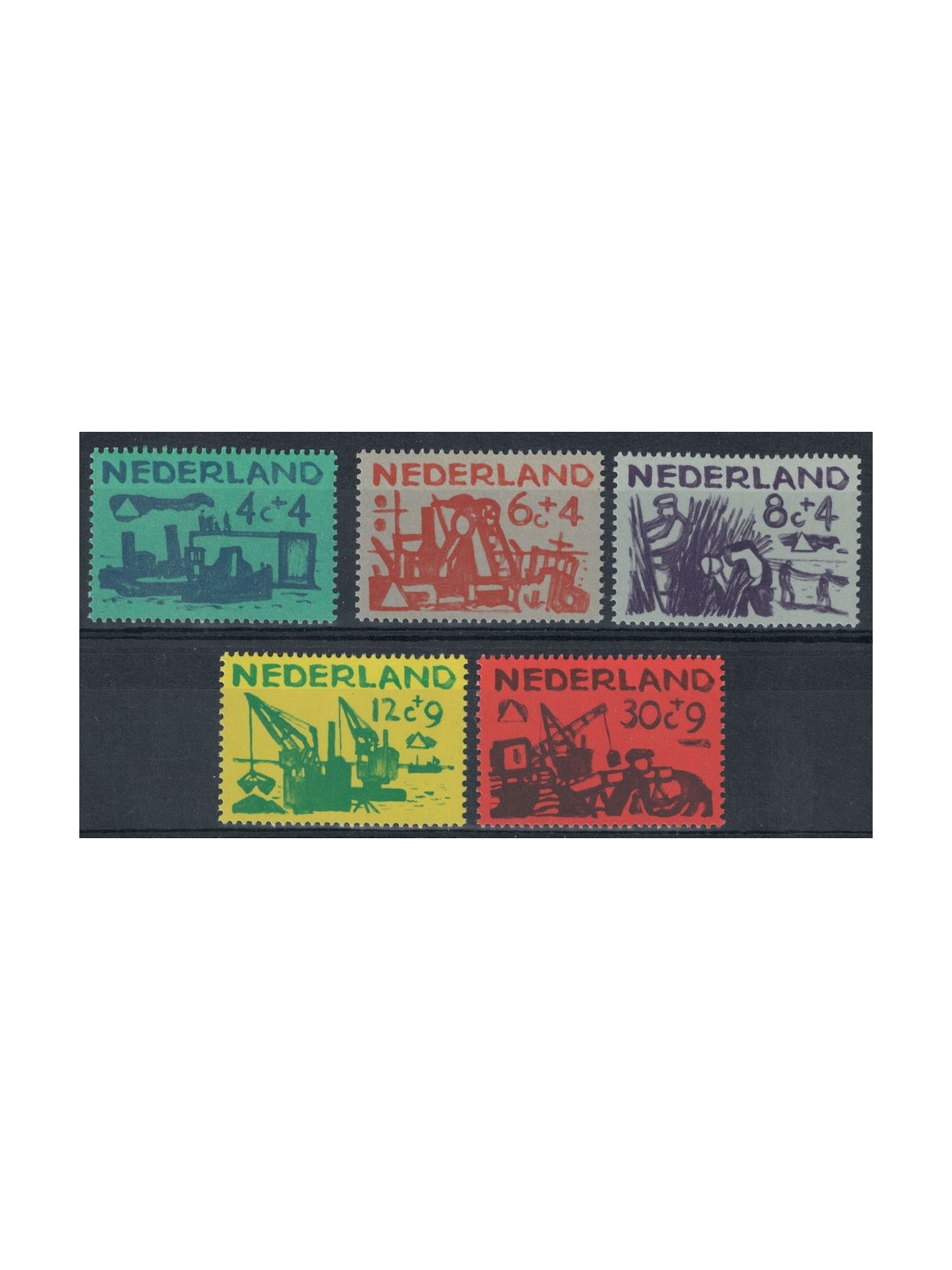 OLANDA 1959 Beneficenza, serie estiva, lavori sul Delta 5v MNH**