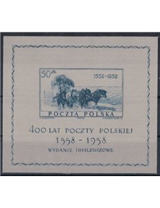 POLONIA 1958 Centenario della Posta polacca BF MNH**