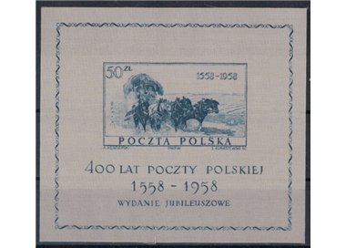 POLAND 1958 Centenary of the Polish Post Office s/s MNH**