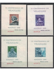 SPAGNA 1961 Centenario Velasquez 4 BF MNH**