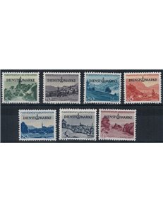 LIECHTENSTEIN 1947 Views, service stamps 7v MNH**
