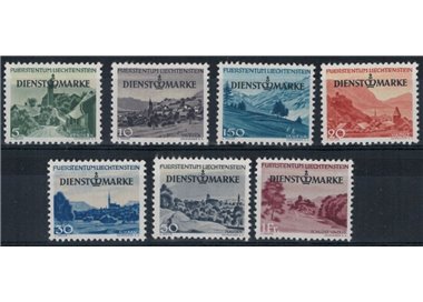 LIECHTENSTEIN 1947 Views, service stamps 7v MNH**