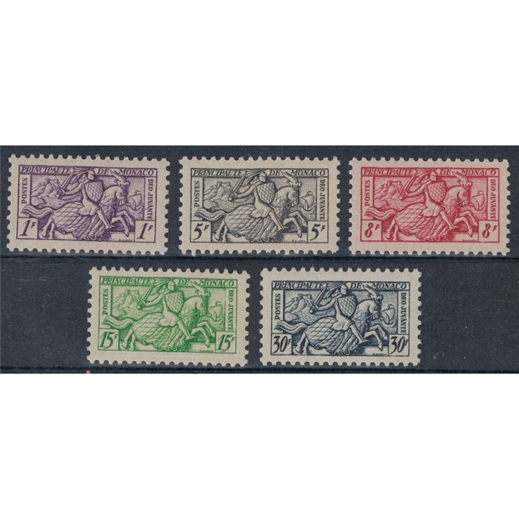 MONACO 1951 Knight in armour 5v MNH**