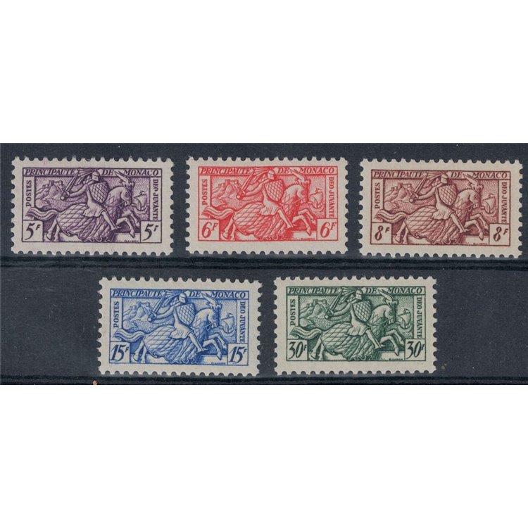 MONACO 1955 Knight in armour 5v MNH**