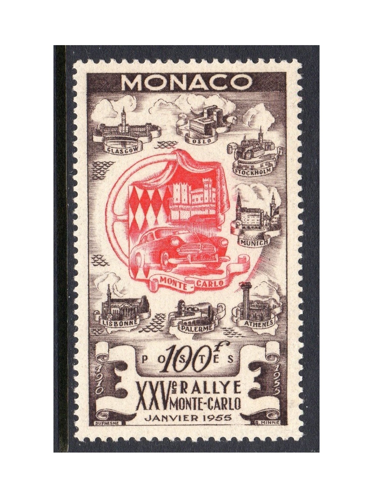 MONACO 1955 Rally di Montecarlo MNH**