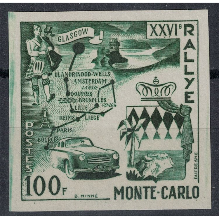 MONACO 1956 Monte Carlo Rally, luxury trial MNH**