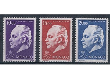 MONACO 1974 Effigie di Ranieri III, posta aerea 3v MNH**