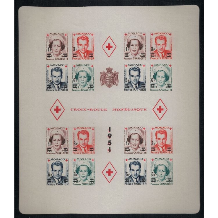MONACO 1951 Red Cross, imperforated s/s MNH**
