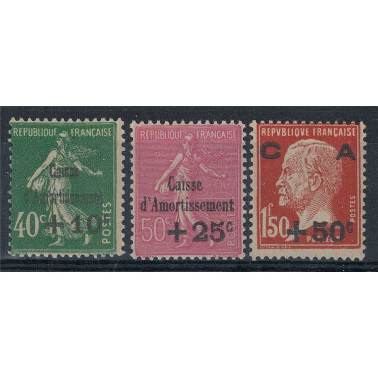 FRANCIA 1929 Pro cassa d'ammortamento 3v MH*