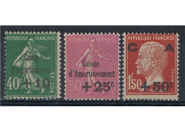 FRANCE 1929 For the amortisation fund 3v MH*
