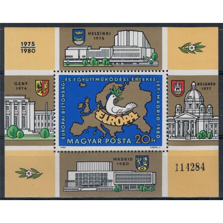 UNGHERIA 1980 Conferenza sulla sicurezza KSZE (ND) BF MNH**