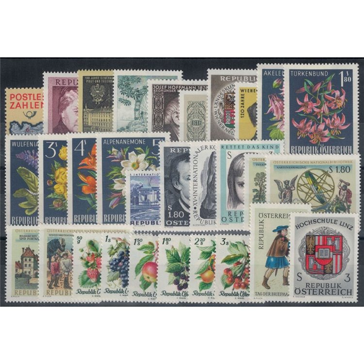 AUSTRIA 1966 Complete vintage 30v MNH**