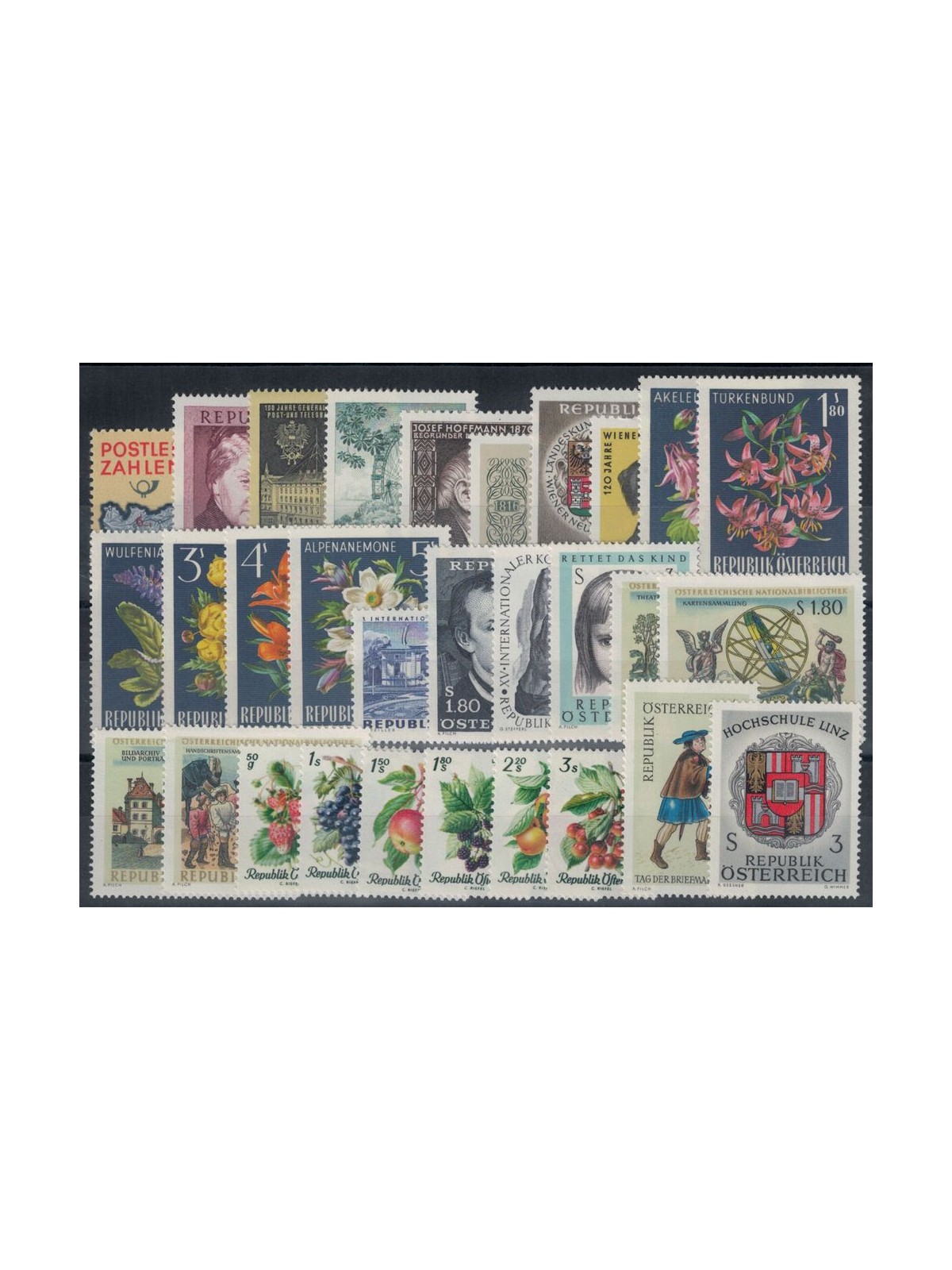 AUSTRIA 1966 Annata completa 30v MNH**