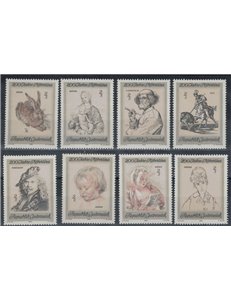 AUSTRIA 1969 Galleria Albertina di Vienna 8v MNH**