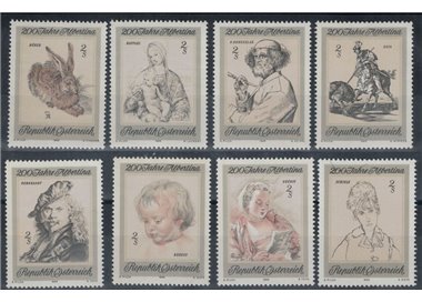 AUSTRIA 1969 Galleria Albertina di Vienna 8v MNH**