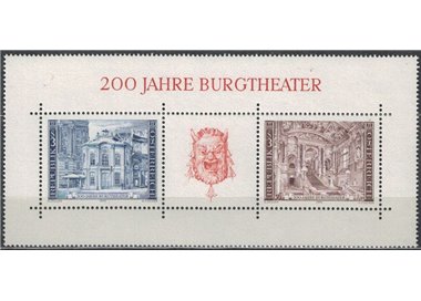 AUSTRIA 1976 Burgtheater Vienna s/s MNH**