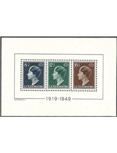 LUXEMBOURG 1949 Anniversary Grand Duchess Charlotte s/s MNH**