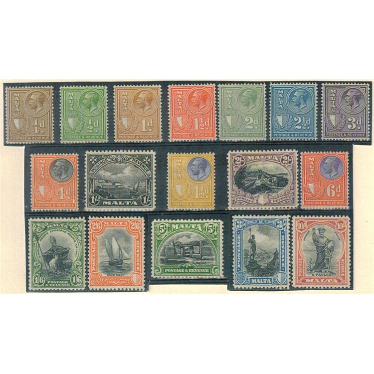 MALTA 1926-27 Effigy of George V and various subjects 17v MH* ©