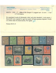 MALTA 1926-27 Effigie di Giorgio V e soggetti vari 17v MH* ©