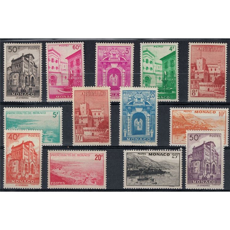 MONACO 1948-49 Various views 13v MNH**