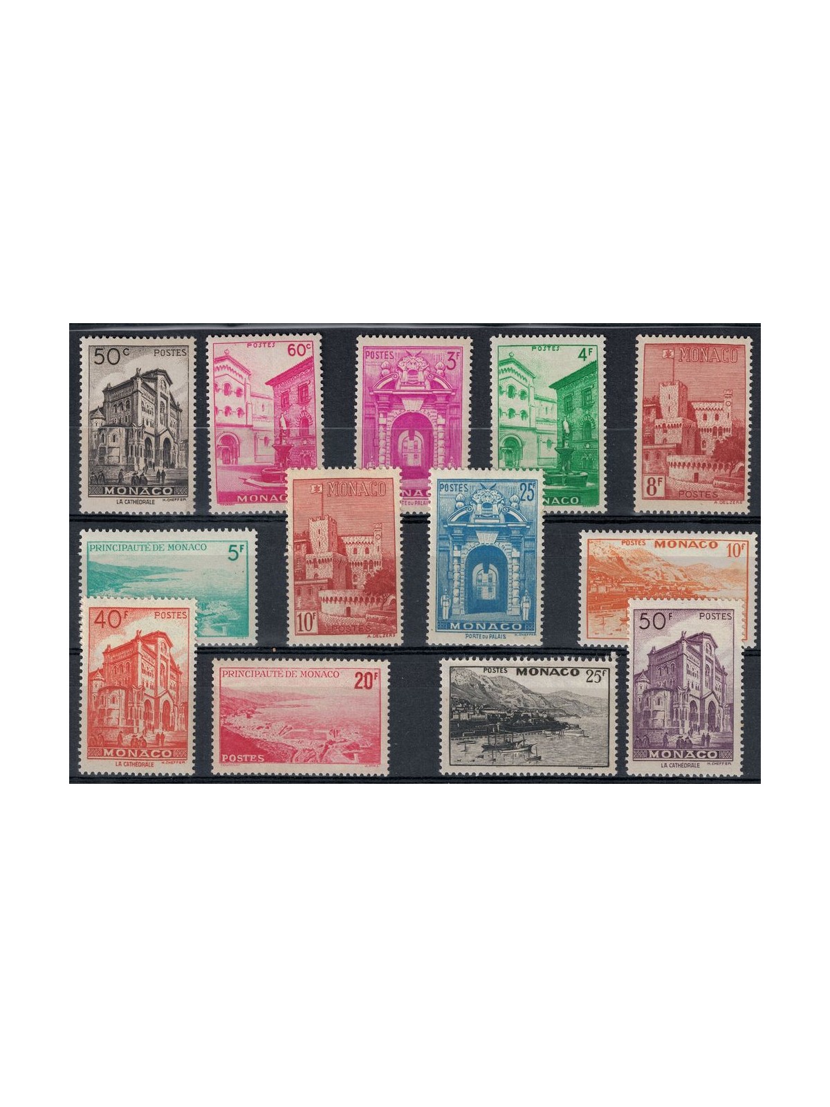 MONACO 1948-49 Vedute diverse 13v MNH**