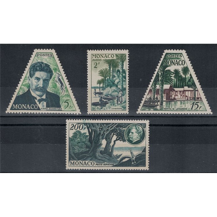 MONACO 1955 Albert Schweitzer, Nobel Peace Prize 4v MNH**
