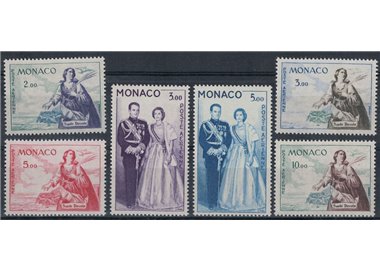 MONACO 1960-61 Ritratto dei Principi e Santa Devota, posta aerea 6v MNH**