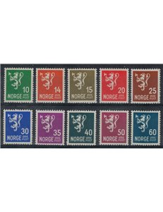 NORVEGIA 1937-38 Leone rampante 10v MNH**