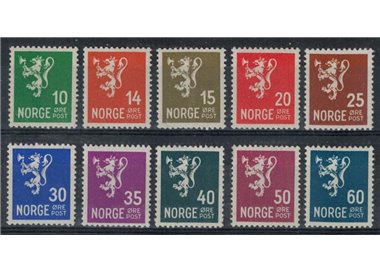 NORWAY 1937-38 Lion Rampant 10v MNH**