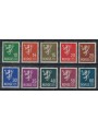 NORVEGIA 1937-38 Leone rampante 10v MNH**
