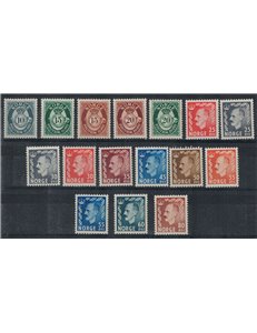 NORWAY 1950-52 Post horn 16v MNH**