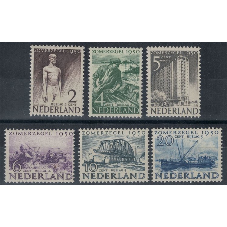NETHERLANDS 1950 Charity, summer series, various subjects 6v MNH**