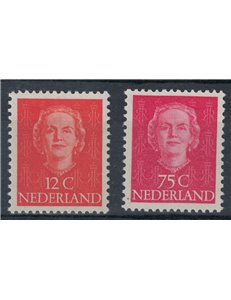 NETHERLANDS 1952 Effigy of Queen Juliana 2v MNH**