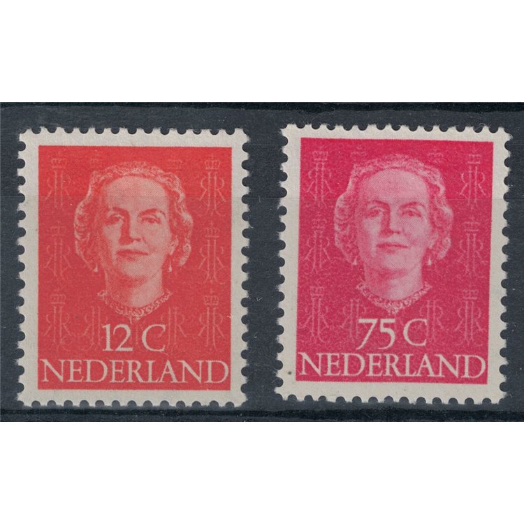 OLANDA 1952 Effigie della Regina Giuliana 2v MNH**