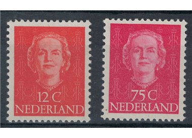 OLANDA 1952 Effigie della Regina Giuliana 2v MNH**