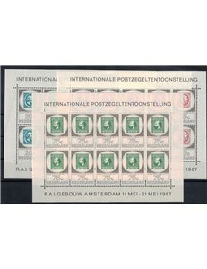 OLANDA 1967 Amphilex, esposizione filatelica 3 MF MNH**
