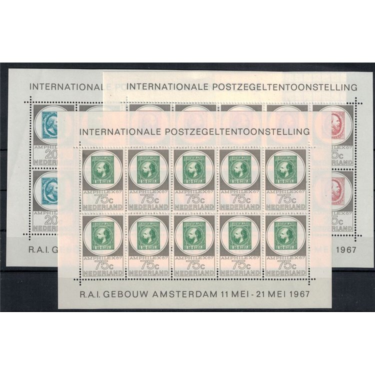 OLANDA 1967 Amphilex, esposizione filatelica 3 MF MNH**