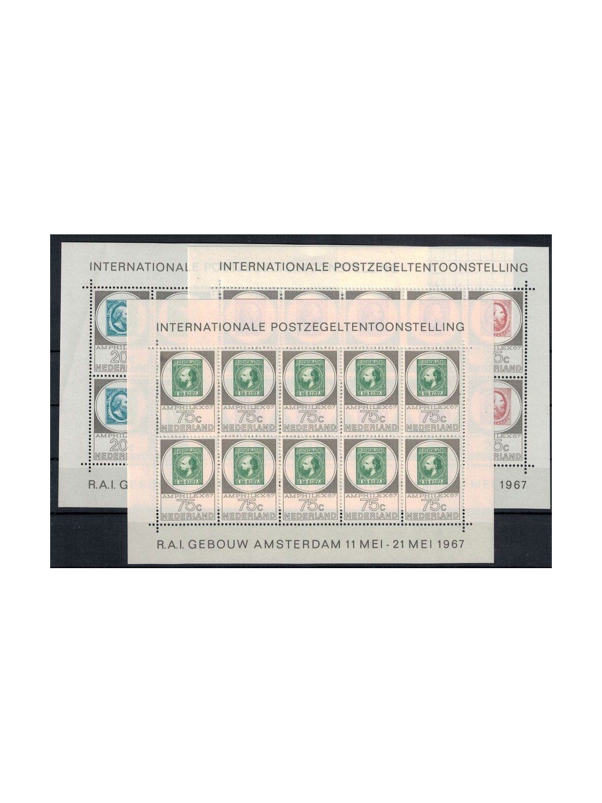 NETHERLANDS 1967 Amphilex, philatelic exhibition 3 m/s MNH**