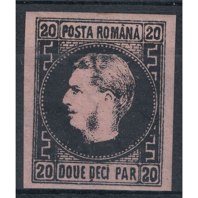 ROMANIA 1866 Profile of the Prince, 20p 1st type thick paper MH*